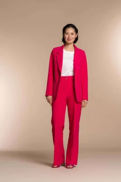 Blazer Solid Fuchsia