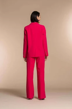 Blazer Solid Fuchsia