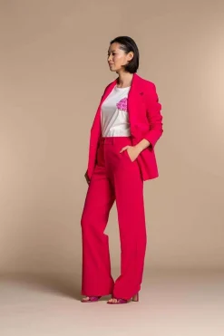 Blazer Solid Fuchsia