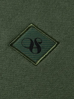 Hoodie Core Logo Badge Groen