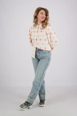 Jeans wide big turn up Blauw