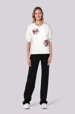 Pullover Omira Flower  Wit