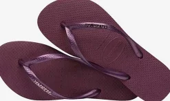 Slippers Slim Logo Metallic Paars