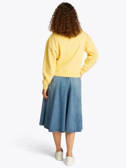 Sweater Contrast Flag Geel