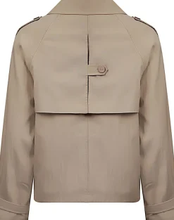 Trenchcoat short Bruin