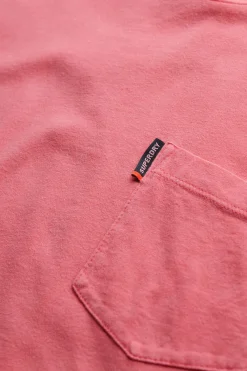 T-shirt Classic Essential Pocket Roze