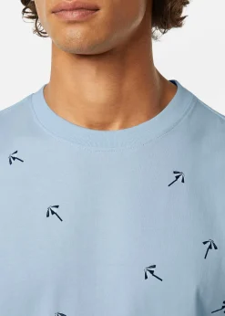 T-shirt Micro AOP Blauw