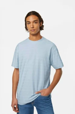 T-shirt Towelling Striped Blauw